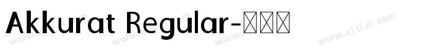 Akkurat Regular字体转换
